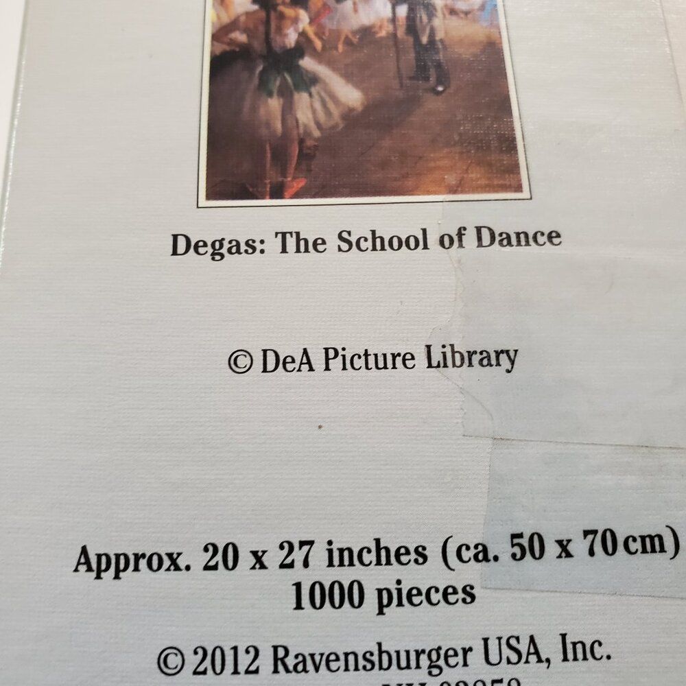 Ravensburger 1000 Piece Puzzle "Degas: The School of Dance" - Picture 9 of 9